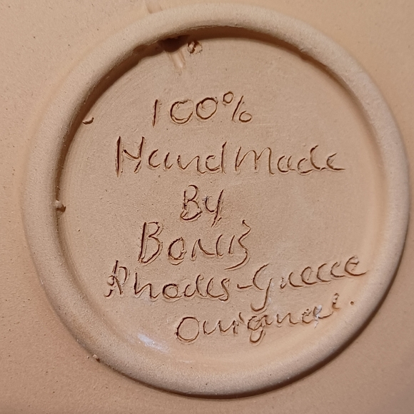 Handmade in Greece Miniature Set of 5 Pottery Plates by BONIS - Picture 3 of 10